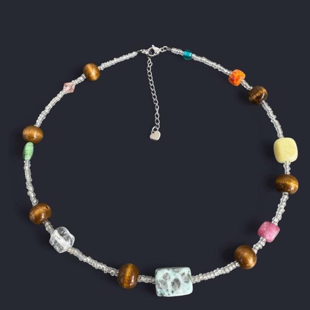 Mixed Beads Choker Necklace